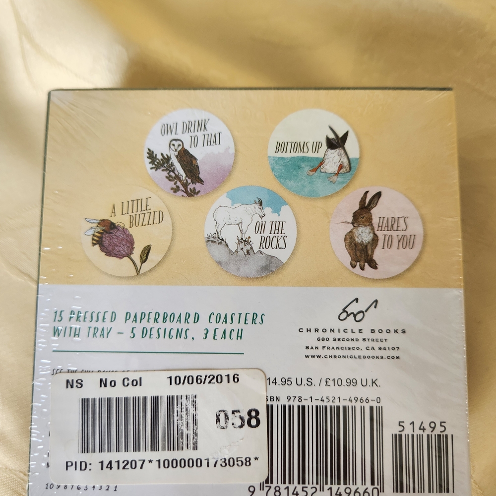 Set of 15 Pressed Paperboard Coasters NWT - Picture 2 of 4
